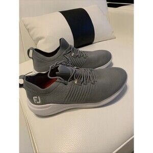 FOOTJOY FLEX XP Men’s Sz 8.5 GREY SPIKELESS GOLF SHOES #95359